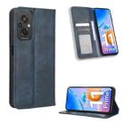 For Xiaomi Redmi 11 Prime 4G Magnetic Buckle Retro Texture Leather Phone Case(Blue) - 1