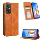For Xiaomi Redmi 11 Prime 4G Magnetic Buckle Retro Texture Leather Phone Case(Brown) - 1