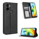 For Xiaomi Redmi A1+ Magnetic Buckle Retro Texture Leather Phone Case(Black) - 1