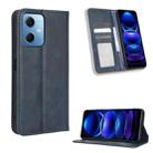 For Xiaomi Redmi Note 12 5G Magnetic Buckle Retro Texture Leather Phone Case(Blue) - 1