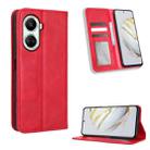 For Huawei nova 10 SE Magnetic Buckle Retro Texture Leather Phone Case(Red) - 1