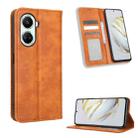For Huawei nova 10 SE Magnetic Buckle Retro Texture Leather Phone Case(Brown) - 1