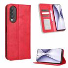 For Honor X20 SE / Huawei nova 10z Magnetic Buckle Retro Texture Leather Phone Case(Red) - 1