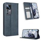 For Xiaomi 12T Pro Magnetic Buckle Retro Texture Leather Phone Case(Blue) - 1