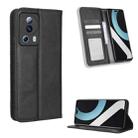 For Xiaomi Civi 2 5G / 12 Lite NE Magnetic Buckle Retro Texture Leather Phone Case(Black) - 1