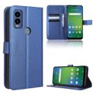 For Cricket Innovate E 5G Diamond Texture Leather Phone Case(Blue) - 1