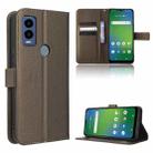 For Cricket Innovate E 5G Diamond Texture Leather Phone Case(Brown) - 1