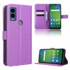 For Cricket Innovate E 5G Diamond Texture Leather Phone Case(Purple) - 1
