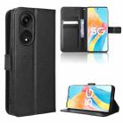 For OPPO A1 Pro Diamond Texture Leather Phone Case(Black) - 1