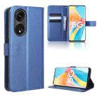 For OPPO A1 Pro Diamond Texture Leather Phone Case(Blue) - 1