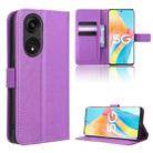 For OPPO A1 Pro Diamond Texture Leather Phone Case(Purple) - 1