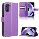 For Realme 10 4G Diamond Texture Leather Phone Case(Purple) - 1