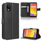 For TCL ION Z Diamond Texture Leather Phone Case(Black) - 1