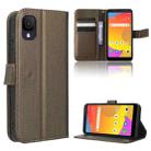 For TCL ION Z Diamond Texture Leather Phone Case(Brown) - 1