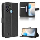 For Tecno Pop 6 BE7 Diamond Texture Leather Phone Case(Black) - 1