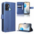 For Tecno Pop 6 BE7 Diamond Texture Leather Phone Case(Blue) - 1