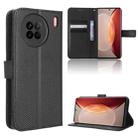 For vivo X90 5G Diamond Texture Leather Phone Case(Black) - 1