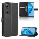 For Infinix Hot 20 4G X682B Diamond Texture Leather Phone Case(Black) - 1