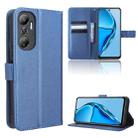 For Infinix Hot 20 4G X682B Diamond Texture Leather Phone Case(Blue) - 1