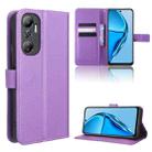 For Infinix Hot 20 4G X682B Diamond Texture Leather Phone Case(Purple) - 1