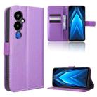 For Tecno Pova 4 Pro Diamond Texture Leather Phone Case(Purple) - 1