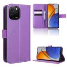 For Huawei nova Y61 Diamond Texture Leather Phone Case(Purple) - 1