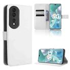 For Honor 80 Pro 5G Diamond Texture Leather Phone Case(White) - 1