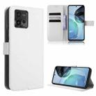 For Motorola Moto G72 4G Diamond Texture Leather Phone Case(White) - 1