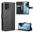 For Motorola Moto G72 4G Diamond Texture Leather Phone Case(Black) - 1