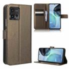 For Motorola Moto G72 4G Diamond Texture Leather Phone Case(Brown) - 1