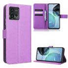 For Motorola Moto G72 4G Diamond Texture Leather Phone Case(Purple) - 1