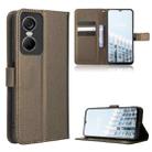 For Tecno Pop 6 Pro BE8 Diamond Texture Leather Phone Case(Brown) - 1