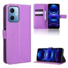 For Xiaomi Redmi Note 12 China Diamond Texture Leather Phone Case(Purple) - 1