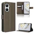 For Huawei nova 10 SE Diamond Texture Leather Phone Case(Brown) - 1