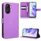 For Honor Play 40 Plus Diamond Texture Leather Phone Case(Purple) - 1