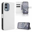 For Nokia X30 5G Diamond Texture Leather Phone Case(White) - 1