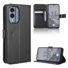 For Nokia X30 5G Diamond Texture Leather Phone Case(Black) - 1