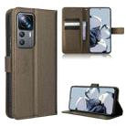 For Xiaomi 12T Pro Diamond Texture Leather Phone Case(Brown) - 1