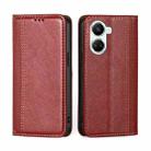 For Huawei nova 10 SE Grid Texture Magnetic Flip Leather Phone Case(Red) - 1