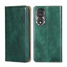 For Honor 80 Gloss Oil Solid Color Magnetic Leather Phone Case(Green) - 1