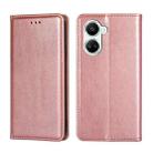 For Huawei nova 10 SE Gloss Oil Solid Color Magnetic Leather Phone Case(Rose Gold) - 1