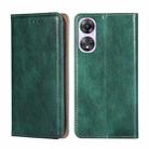 For OPPO A58 5G Gloss Oil Solid Color Magnetic Leather Phone Case(Green) - 1