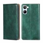 For Realme 10 4G Gloss Oil Solid Color Magnetic Leather Phone Case(Green) - 1