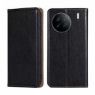 For vivo X90 Gloss Oil Solid Color Magnetic Leather Phone Case(Black) - 1