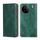 For vivo X90 Gloss Oil Solid Color Magnetic Leather Phone Case(Green) - 1