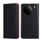 For vivo X90 Pro+ Gloss Oil Solid Color Magnetic Leather Phone Case(Black) - 1