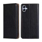 For Samsung Galaxy A04e 4G Gloss Oil Solid Color Magnetic Leather Phone Case(Black) - 1