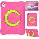 For iPad 10th Gen 10.9 2022 EVA + PC Tablet Protective Case with 360 Rotating Bracket(Rose Red+Grass Green) - 1