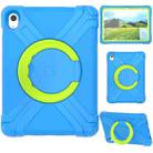 For iPad 10th Gen 10.9 2022 EVA + PC Tablet Protective Case with 360 Rotating Bracket(Blue+Grass Green) - 1