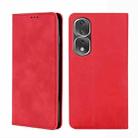 For Honor 80 Pro Skin Feel Magnetic Horizontal Flip Leather Phone Case(Red) - 1